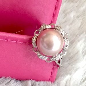 🆕 Genuine Freshwater Pearl Ring in Silver - NWOT
